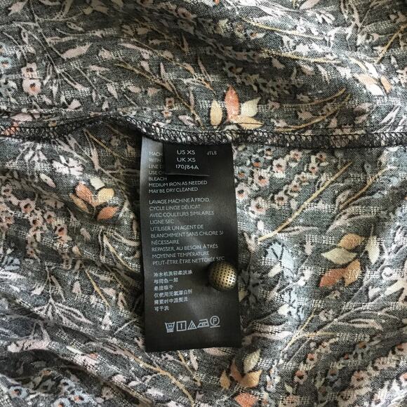 Anthropologie Maeve Amber Floral V-Neck Tiered Long Sleeve Peasant Dress Sz XS - Picture 7 of 8